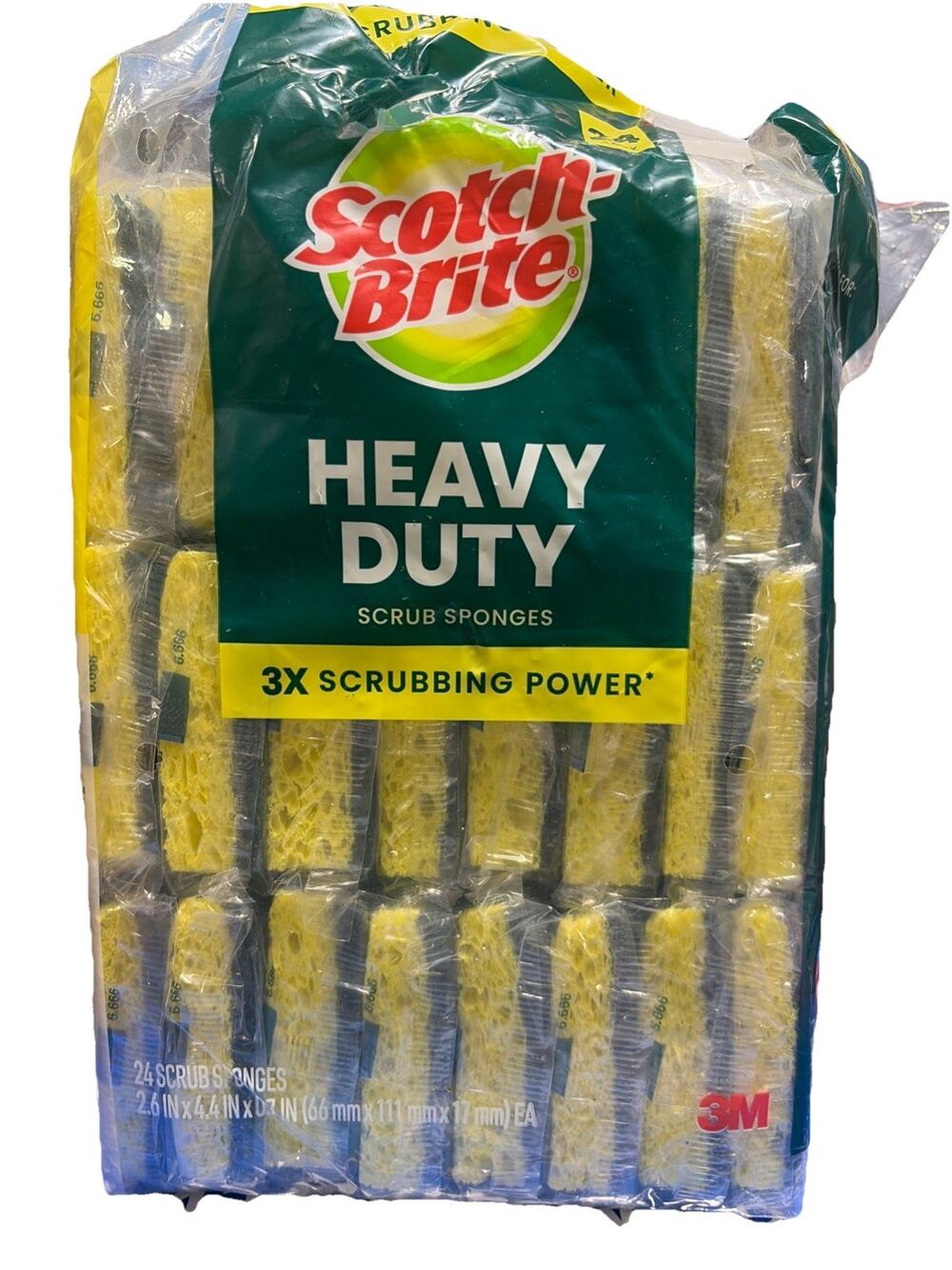Scotch-Brite Heavy Duty Scrub Sponges 23 Wrapped Sponges, 23 Individual Spongs